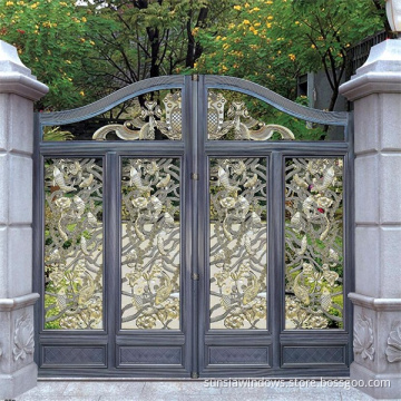 Decorative Cast Aluminum Courtyard Gate For Villa